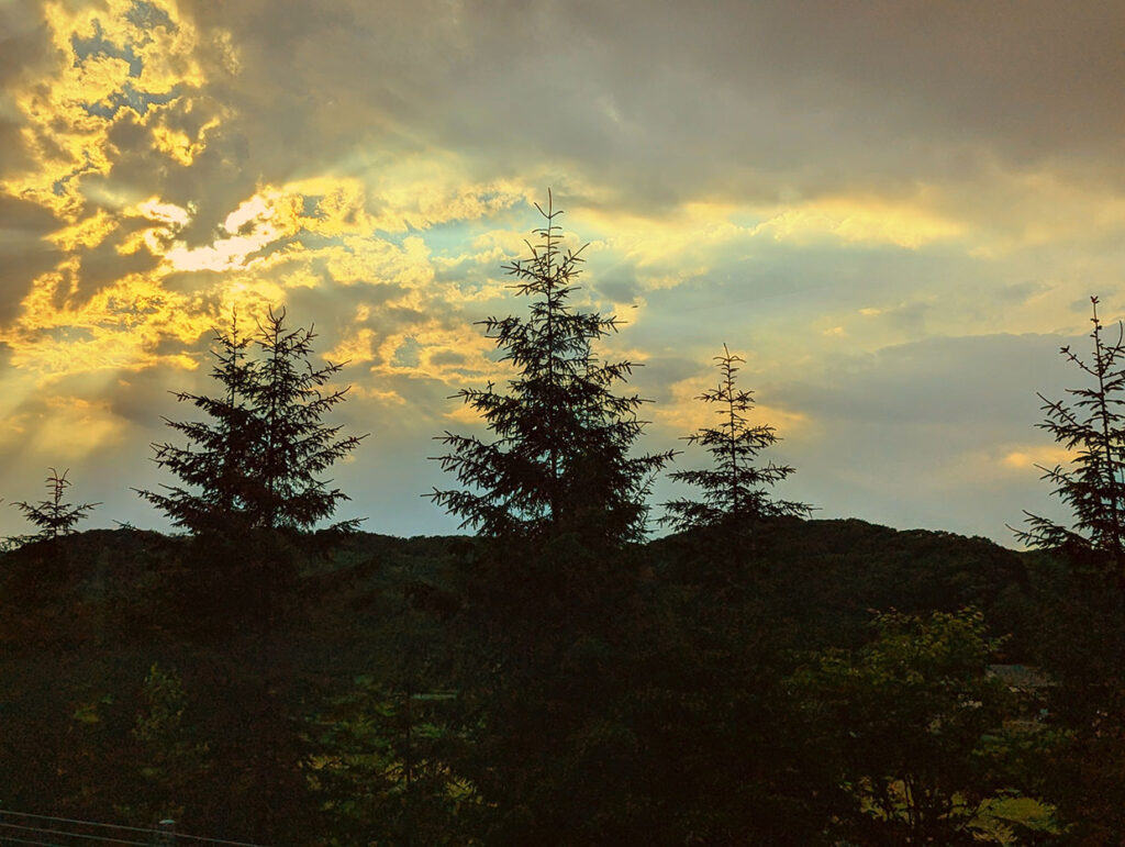 トマムの夕日。