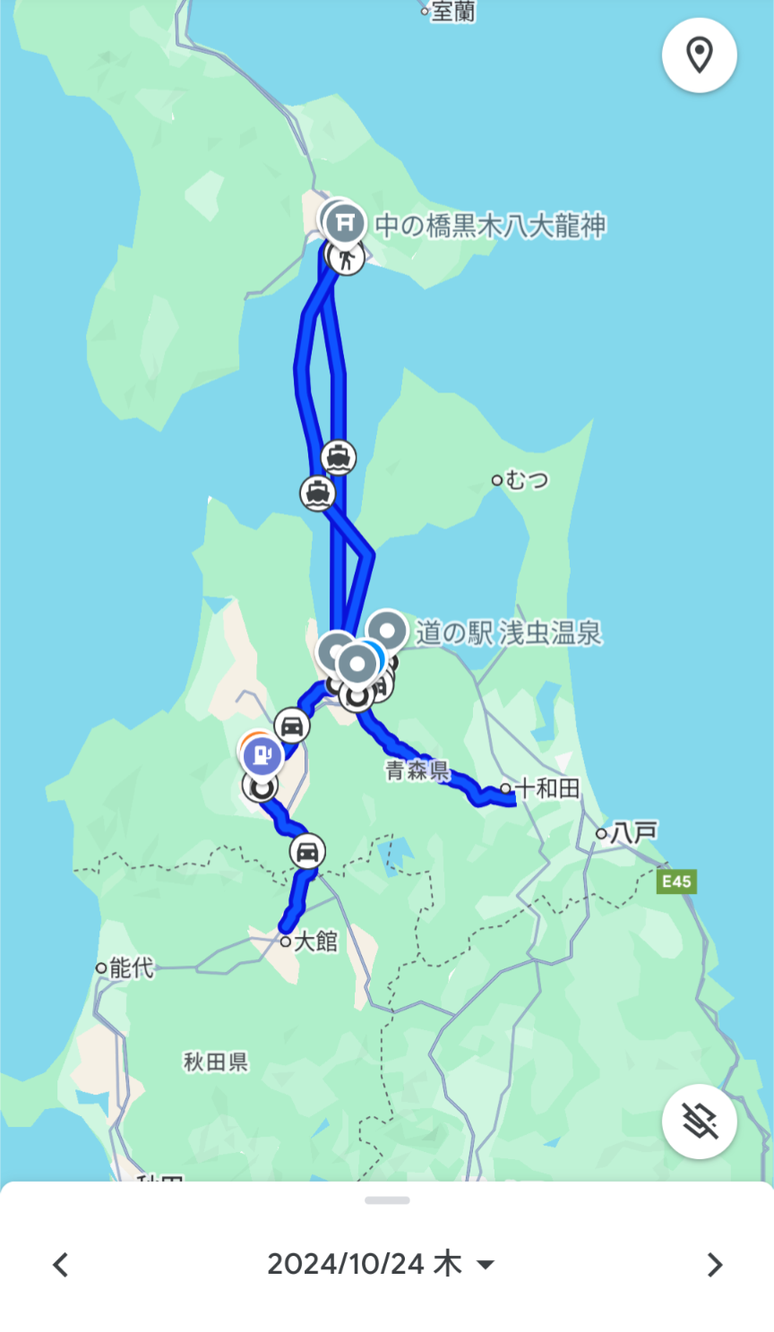 10月24日のタイムライン地図