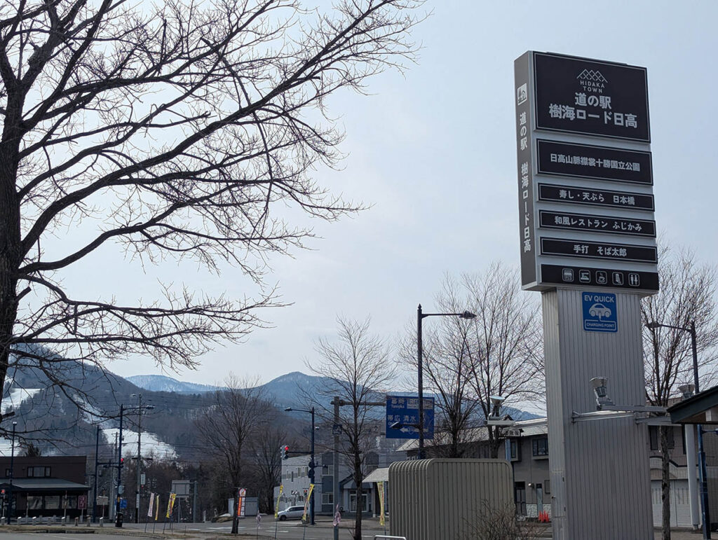 8時40分、道の駅樹海ロード日高に到着。まだ眠そうな博物館の前で岩を撮り、冷たい空気を肺に詰め込んだ。
