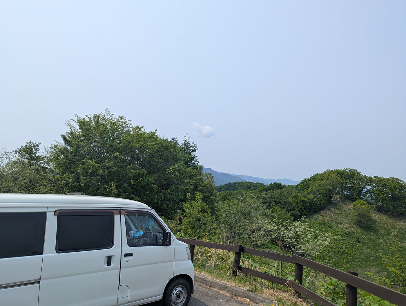 展望台とハイゼットカーゴ
