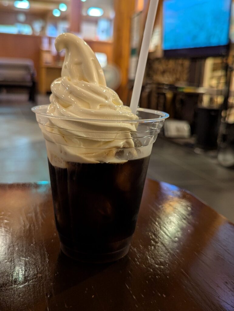 コーヒーフロートのアップ