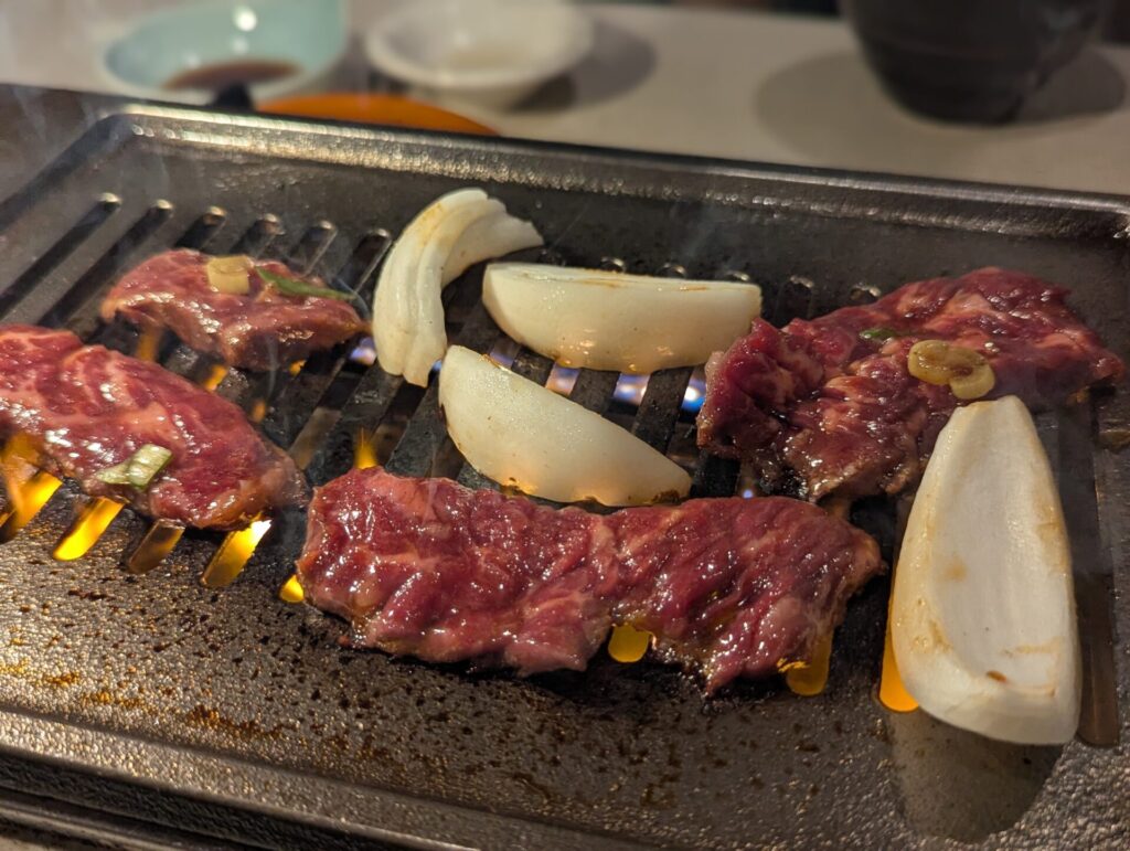 焼肉と玉ねぎ